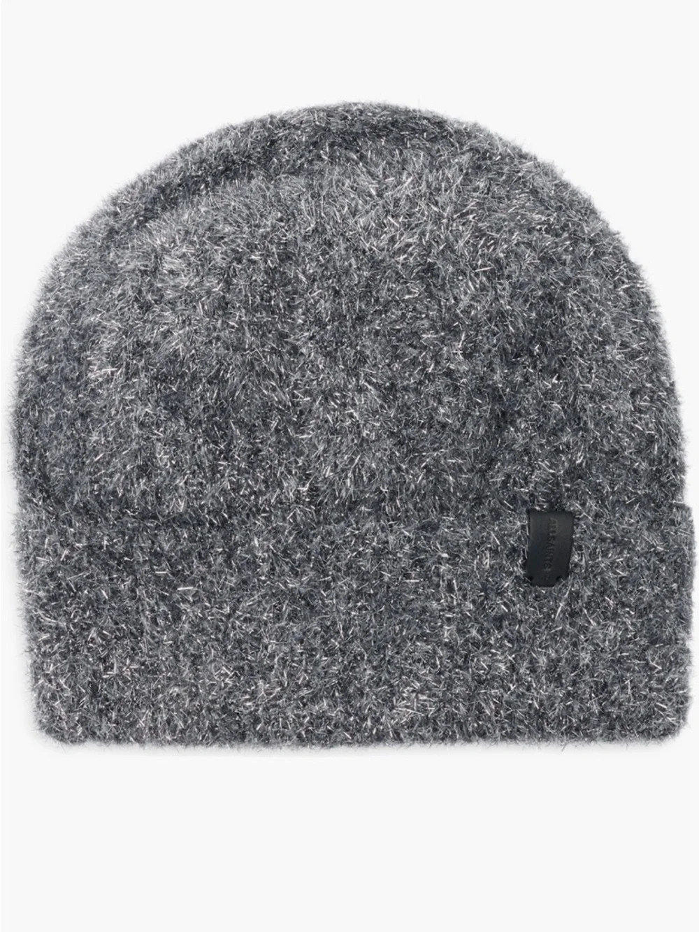 AllSaints Metallic Eyelash Knit Beanie in Collegiate Blue NWT